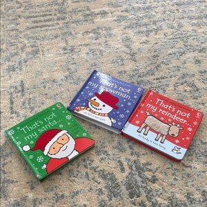 3 Usborne touchy feely books Children's Holiday Board Books Set